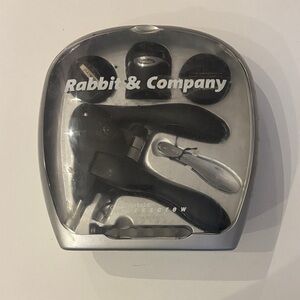 Rabbit & Company Black and Silver Wine & Bar Tool Set